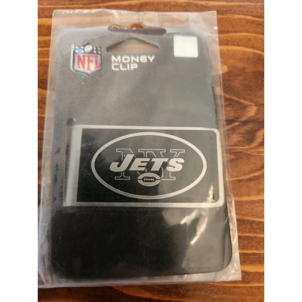 NY Jets Money Clip Black and Steel Minimalist Wallet NWT New York Jets NFL